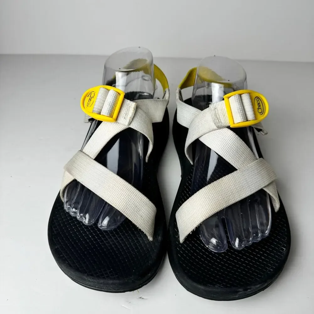 Chaco Z/1 Sandals Men’s M 8 Cream Yellow Vibram Hiking Sport Trail USA Assembled